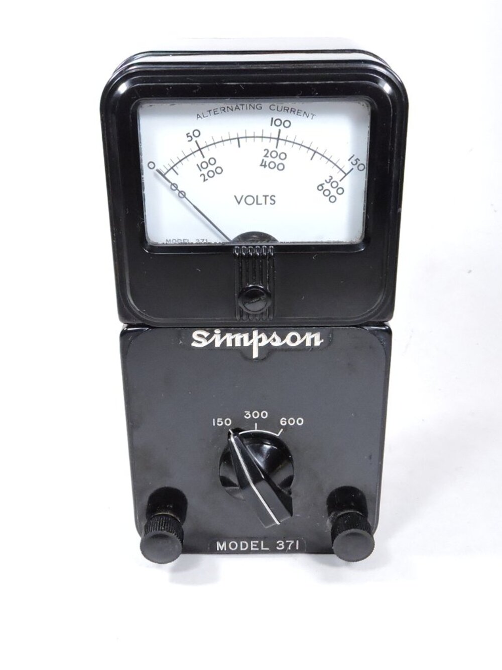 Antique Bakelite 1930's Simpson Model 371 AC Volt Meter - Excellent & Working